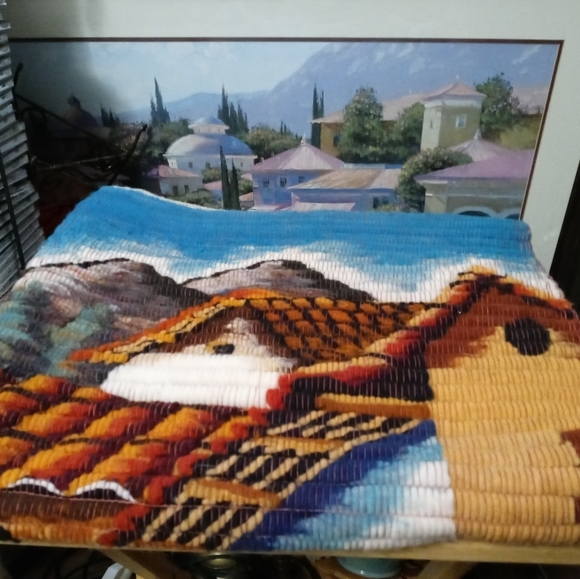 🦙Peruvian Folk Art Wool Handcrafted🦙🦙36"×36" Tapestry,Aspenandes Wall Decor. - Picture 12 of 16